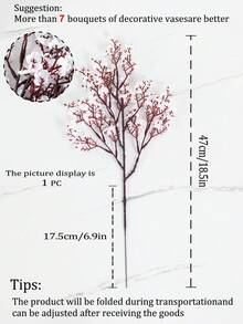 1 件/5 件人造满天星，满天星，47 厘米/18.5 英寸高，人造花，假花，人造植物，人造装饰品，家居装饰，卧室装饰，派对用品，房屋装饰，家居装饰，夏季植物，波西米亚风格装饰 - 白色 - 查看 9