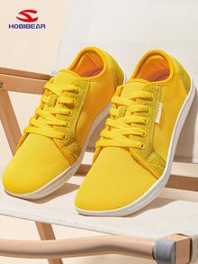 HOBIBEAR Unisex Minimalist Wide Toe Box Barefoot Running Shoes, Zero Drop, Lightweight & Comfortable - Yellow - View 3