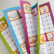 Lachilly Sách bài tập viết bảng chữ cái tiếng Ả Rập 16 trang, vở học tiếng Ả Rập, bài tập thực hành cho người mới bắt đầu học tiếng Ả Rập, phát triển ngôn ngữ Ả Rập, sách luyện viết chữ, tài liệu học tiếng Ả Rập cho trẻ em ABC - Nhiều màu - Xem 5