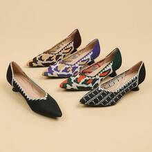 Women Heeled Sandals - 黑白條紋 - 查看 6