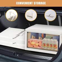 Royalswill 4 Layers Stackable Storage Box, Plastic Storage Box With Lid And Wheels Easy To Use Space Saving, Suitable For Clothes, Bathroom, Bedroom, Living Room, Study Room - 4 Layers - White - View 7