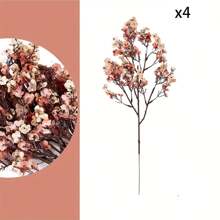 10 piezas de flores artificiales del aliento del bebé, ramo de Gypsophila de plástico de estilo moderno para decoración otoñal, desmontable para arreglos florales DIY, de bajo mantenimiento, adecuado para sala de estar, dormitorio, oficina, boda, mesa, fiesta, decoración del hogar y florero