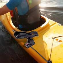 360 Swivel Fishing Rod Holder For Kayak Canoe Boat Stable Adjustable With Button Pin - Black - View 8