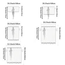 Floral Embroidered Double-layer Single Panel Curtain - Blue - View 2