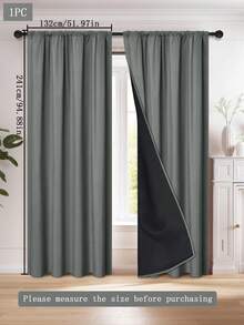 1 件春季涤纶纯色遮光窗帘，轻质，杆袋设计，100% 涤纶遮光遮阳，经典简约风格，适用于卧室、客厅、书房、窗户装饰、家居装饰，轻质 100% 涤纶纯色窗帘，四季皆宜，适合家庭日常使用 - 彩色 - 查看 40