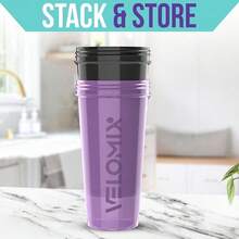 2-Pack 28oz/830ml Premium Shaker Bottles With 4 Stainless Steel Balls - Leakproof  Mixer Cups For Protein, Smoothies & Meal Replacement - Gym, Office, Travel & Home Use - Blue & Clear Combo With Measurement Marks - 93) 紫色/黑色 - 查看 6