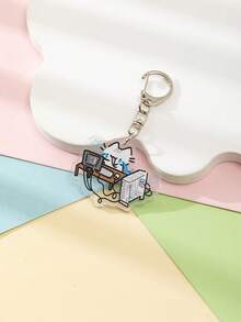 1 件亚克力可爱卡通线条猫钥匙扣/上班族猫/爱心猫/小丑小猫/蜜蜂小猫/蓝色包包小猫/裹在被子里的小猫/哭泣小猫/金钱小猫/芒果小猫/动物主题钥匙扣吊坠背包装饰/包包配件/书包配件/钱包吊坠/朋友的汽车配件包饰动物哥特 Y2k 圣诞礼物创意包挂绳带身份证夹汽车配件包饰 - 彩色 - 查看 26