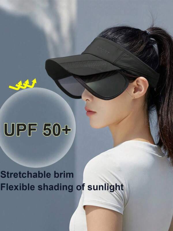 1 pieza Sombrero de sol de verano para mujer con ala expandible y transpirable, gorra de ciclismo para protección solar al aire libre y ocio