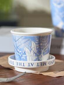 1 pieza Juego de taza de café de cerámica vintage azul y blanco, taza con asa de alta gama y exquisita, taza de oficina de gran capacidad, taza con asa de cerámica de la serie de gatos azul y blanco con tapa, taza para leche y té