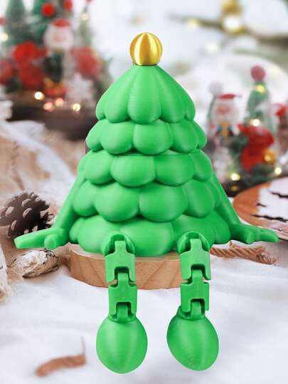1 Stück 3D bedruckter sitzender Weihnachtsbaum Dekoration, Weihnachtsdekoration, Hochzeitsbegleiter Bouquet, Heimdekorationen, Valentinstags-Geschenk, Geburtstagsgeschenk, Weihnachten Geschenk, Raumdekoration