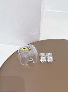 3 件套数据线充电器保护壳，TPU 软壳，带 UC 彩色蝴蝶、向日葵、心形图案，适合返校使用，英国插头 20W 快速充电器兼容 Apple 设备 Nan 数据线保护器充电器配件手机配件