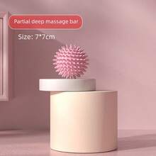 33厘米泡沫轴，新月形瑜伽普拉提按摩滚轴，双区家用，腿部肌肉放松器，EVA泡沫轴和手持按摩球 - 肌肉放松瑜伽套装 - 彩色 - 查看 12