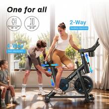 MERACH Exercise Bike, Brake Pad/Magnetic Stationary Bike With Exclusive App, Low Noise Indoor Cycling Bike With 300lbs Weight Capacity, Dumbbell Rack And Free Fitness Courses - Ma sát-Đen - Xem 7