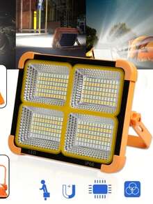 Đèn pha năng lượng mặt trời di động công suất cao Đèn cắm trại có thể sạc lại 5 chế độ chiếu sáng Có thể sạc lại bằng USB Chống thấm nước Giá đỡ có thể điều chỉnh Dễ dàng lắp đặt Rất thích hợp cho các tình huống khẩn cấp, bảo dưỡng ô tô, cắm trại ngoài trời và chiếu sáng đường phố - Nhiều màu - Xem 9