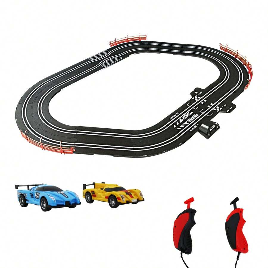 Pista De Carreras Flexible De 4,5 M Con 4 Coches – Circuito Doble Para Coches 1/64, Ideal Para Niños De 3 A 6 Años