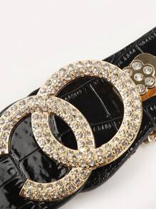 1 Stück Damen Strass Elastischer Taillengürtel, modisches Tailleneband mit Kristall Verzierung, vielseitig kombinierbar mit Kleidern Sommer, Schule