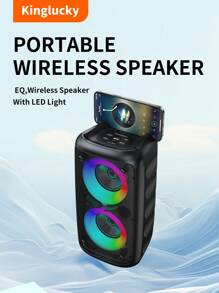 Kinglucky مكبر صوت لاسلكي مع مضخم صوت، مكبر صوت بوكس كبير، مكبر صوت استريو، مضخم صوت، مكبر صوت لاسلكي للخارج، إضاءة حفلات ديسكو، TWS/ميكروفون