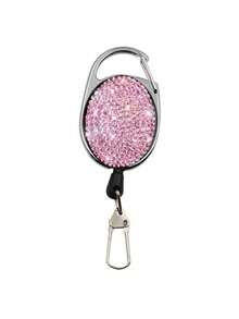 镶钻伸缩钥匙扣，闪亮配饰，轻松拉动，360°旋转，带腰带/登山扣，内置尼龙绳，钥匙圈，纽扣，工具取出器，创意登山扣钥匙扣，防摔防盗尼龙绳锁，户外攀岩登山扣吊坠，可挂在钥匙、名片、手机挂绳、背包上，母亲节礼物，生日纪念品 - 彩色 - 查看 12