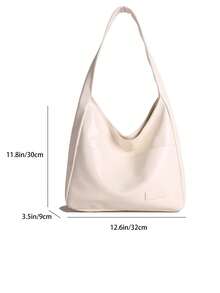 Large Capacity Women Tote Bag, Fashionable Design Shoulder Bag, High-Quality Stylish Ladies Handbag - White - View 2