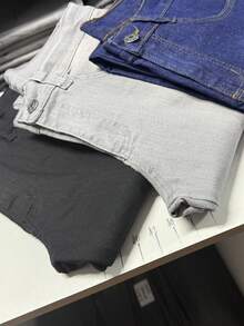 KIT 3 MEN'S Jeans For Work, Elastane, Various Washes - Black/Green - View 2