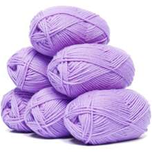 6 Rollen weiche Milchbaumwoll Garn Skeins je 25 Gramm Milchgarn zum Häkeln & Stricken, einfarbige Strickgarne zum Weben von Garn, gehäkeltes Garn Bastelmaterial für DIY Handwerke, Spinnen