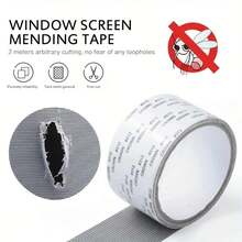 Self-Adhesive Mesh Tape Is Used To Repair Window Screens Designed To Mend Broken Holes And Keep Insects Such As Mosquitoes Out. - Black 2pcs - View 6
