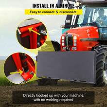 Universal 12 mm kompakte Lenkanordnungsplatte, Qualitätsklasse 50, multifunktionale 54 kg Montageplatte für die Traktorverbindung, 470 mm Höhe, 1176 mm x 470 mm Abmessungen für den Einsatz von Fahrzeugen