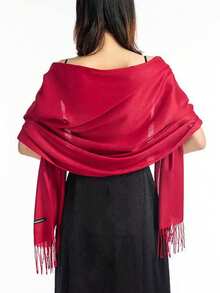 1 buc șaluri și wrap-uri Pashmina pentru femei, culoare solidă, pentru rochie de seară, costum de baie, acoperire pentru plajă, rochie de baie lungă, eșarfă, nuntă, mireasă, domnișoară de onoare, cadouri - eșarfă de cașmir - Vizualizare 18