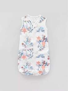 1pc Infant Sleeveless Printed Lightweight Sleep Sack, Spring/Summer - Suitable for 0-6 Months - View 9