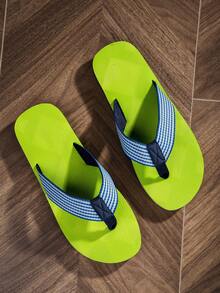 男士棕色人字拖凉鞋，夏季户外防滑2025新款休闲布带沙滩拖鞋，尺码偏小 - 彩色 - 查看 6