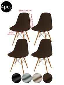 1 cái/2 cái/4 cái/6 cái/30 cái Vỏ bọc ghế bằng lụa sữa Mocha, Vỏ bọc ghế mềm mại, co giãn cao, có thể giặt được, thích hợp để trang trí ghế trong nhà hàng, tiệc tùng, khách sạn - Nhiều màu - Xem 25