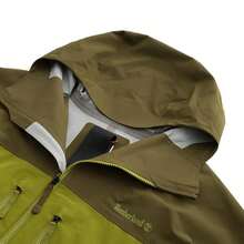 Timberland Chaqueta deportiva con capucha de hombre de bloques de color con cremallera de contraste, deportiva y liviana para entrenamiento, A41SF