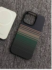 1 件磁性手机壳碳纤维纹理兼容 17 Pro Max Air 16 15 14 13 12 Pro Max Plus 无线充电半盖磨砂散热保护壳