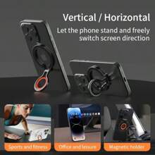 Soporte magnético para teléfono, anillo de silicona suave, protección para los dedos, argolla giratoria de 360 grados, adecuado para varias marcas y modelos de teléfonos inteligentes