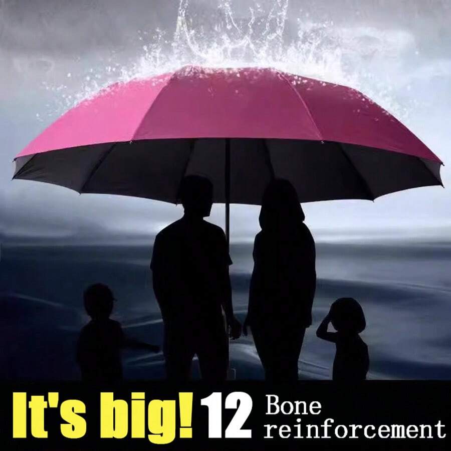 Ombrello Pieghevole Automatico, Antivento Portatile, Grande