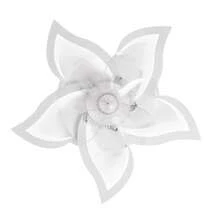 Ceiling Fans With Lights Remote Control, 27" Black, 6 Speeds 3 Light Color Low Profile Flush Mount Ceiling Fan For Kitchen Bedroom - 白色 - 查看 4