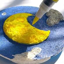 10pcs Textured Painting Squishies DIY White Compressed Wood Pulp Cotton Foaming Textured Painting Paper, Magic Fluffy Paint Fluffy Paint Paper, Cardboard And Expandable Foam Art Paper