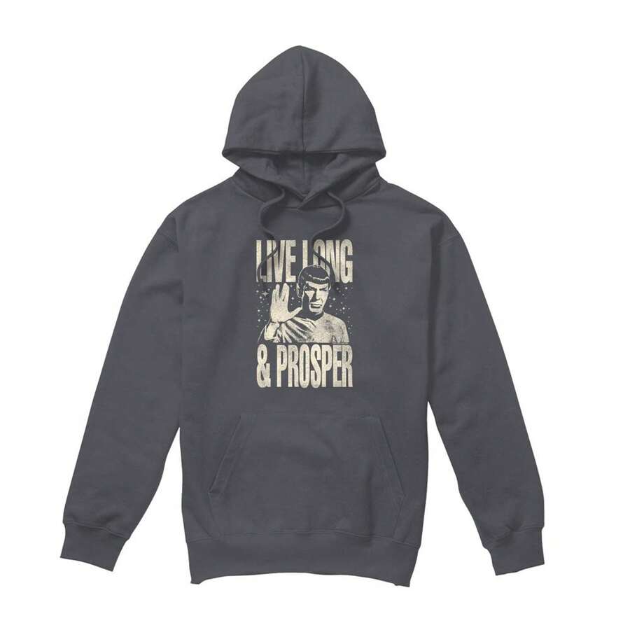 Star Trek Mens Prosper Spock Hoodie (Charcoal) - Coffee Brown - View 1