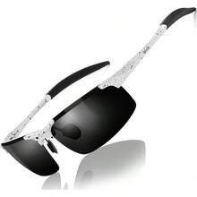 DUCO Mens Sports Polarized  UV Protection  For Men 8177s - White Black Frame Grey Lens - View 12