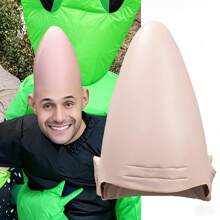 Thick Bald Skin Alien Bald Cap, Plastic Halloween Skull Egg-Shaped Wig, Exquisite Costume Dress Up Simulation Role Play Head Mask, Suitable For Men And Women Party