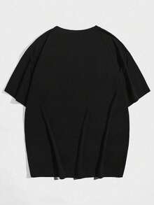 Men's Dark Skull And Cross Gothic T-Shirt 100% Cotton - 黑色 - 查看 2