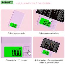 Báscula digital mini de alta precisión de 0.01g, con conversión de múltiples unidades, bandeja de pesaje de 4 pulgadas, función de tara, báscula portátil para cocina/joyería/laboratorio adecuada para uso doméstico, repostería, viajes y experimentos - Negro - Ver 7