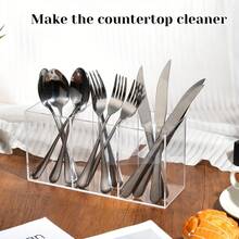 1 件迷你吸管架收纳盒，透明亚克力化妆刷架，便携式吸管收纳盒，适用于厨房旅行桌、便当配件，不含吸管，适用于刷子、眼线笔、口红、笔、美容台面收纳、旅行和家居梳妆台配件