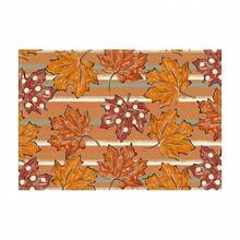 1/2/4/6 Pieces Of Autumn Polyester Placemats - Maple Leaf And Pumpkin Pattern Watercolor Design, 30x45 Cm, Machine Washable Table Mat, Suitable For Thanksgiving, Autumn Kitchen And Dining Decoration, Rural Seasonal Tableware, Autumn Table Decoration, Thanksgiving Plate Arrangement, High-Quality Fabric, Home Entertainment Decoration. - Multicolor - View 21