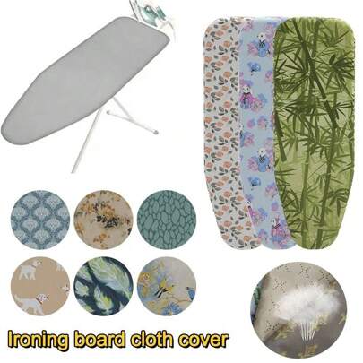 New Floral Pattern Ironing Board Cover Thickened Heat-Resistant Ironing Board Cloth Stain Resistant Elastic Ironing Heat Shield For Ironing Table,Kitchen Decor,Household Items