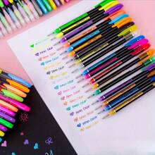 1 Set Unique Color (No Duplicates) - Fine Tip Art Markers, Plastic Material With Metallic Pen, Highlighter, Glitter Pen And Watercolor Pen, Suitable For Adult Coloring Books, Doodles, Scrapbooking, Drawing, Painting, Writing, Sketching And Highlighting, Great Gift For Back To School, Artists And Crafters