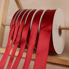 1pc 25 Yards Luxury Burgundy Silk Satin Ribbon - Perfect For Weddings, Parties, Gift Wrapping And DIY Projects! - Multicolor - View 9