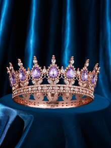 1 pièce Élégante couronne baroque de reine, diadème de mariée, coiffe de fête, cadeau de vacances, couronne florale, accessoire de cheveux de princesse, accessoires de cheveux de mariage - Multicolore - Voir 13