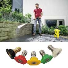 Boquilla rociadora de lavado de autos de alta presión, boquilla limpiadora, boquilla de pistola de rociado de agua de conexión rápida de 1/4 pulgadas, adecuada para limpieza de vehículos, carreteras y jardines
