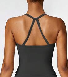 Women's Quick-Dry Cami Tank Top - Casual Summer Sleeveless Shirt Gym Clothings Women - Black - View 5